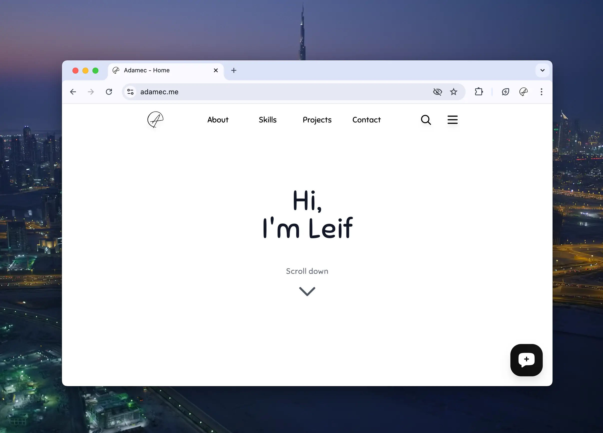 Personal Portfolio Website screenshot